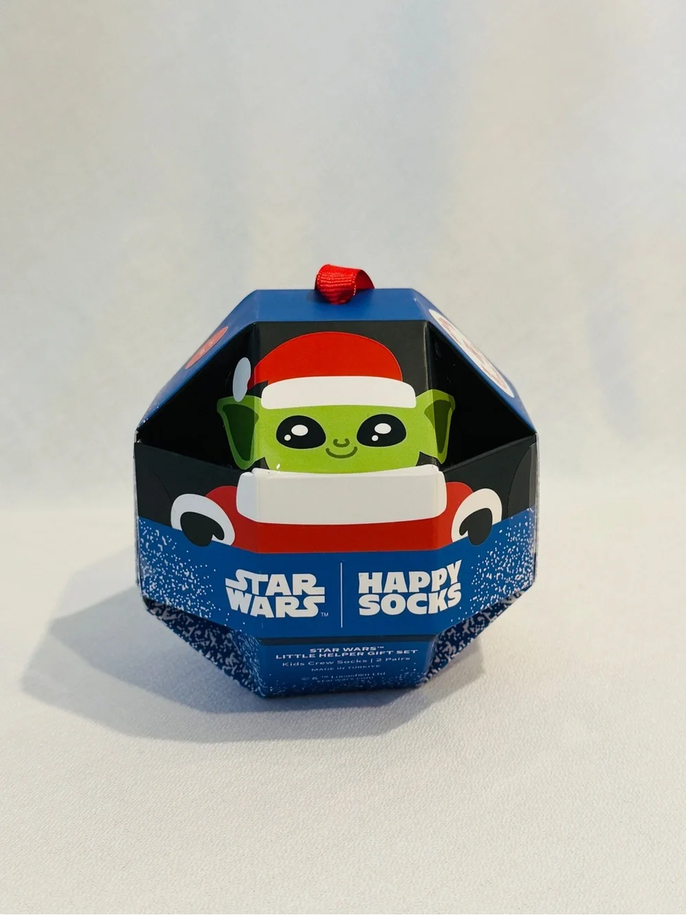 Happy Socks Star Wars Grogu Little Helper 2 Pair Gift Set Kids 4-6 Christmas